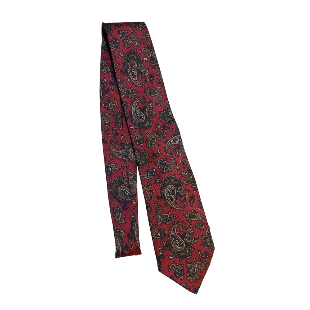 Gant Mens Silk Tie Burgundy‎ Red Paisley Pattern Formal Necktie